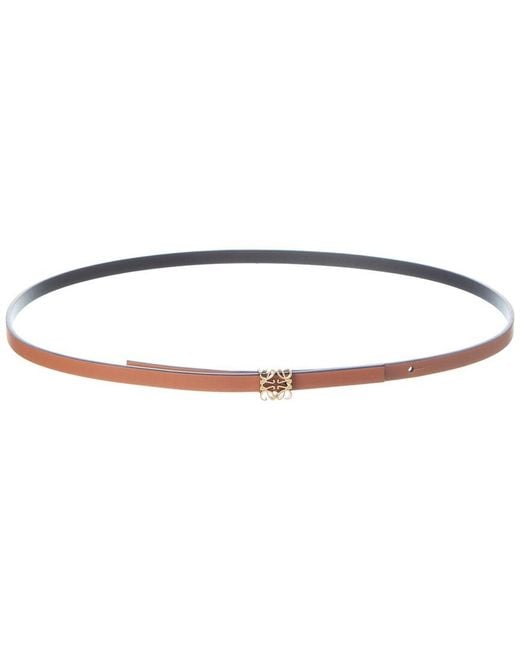 Loewe White Anagram Cube Leather Belt