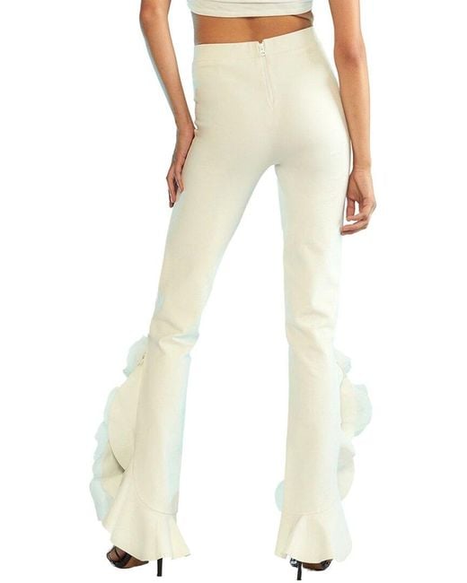 Cynthia Rowley White Flora Flare Pants