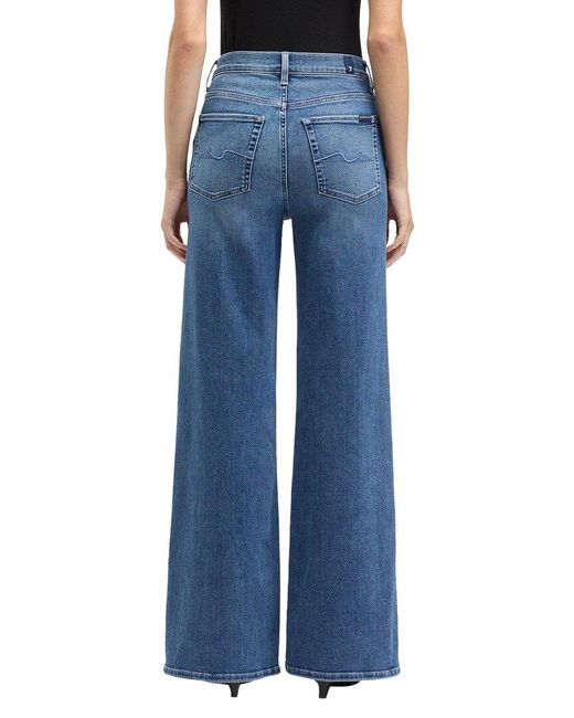 7 For All Mankind Blue Ultra High-Rise Yorktown Straight Jean