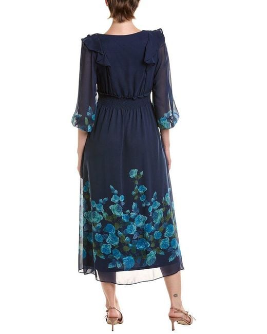 Maison Tara Blue Midi Dress