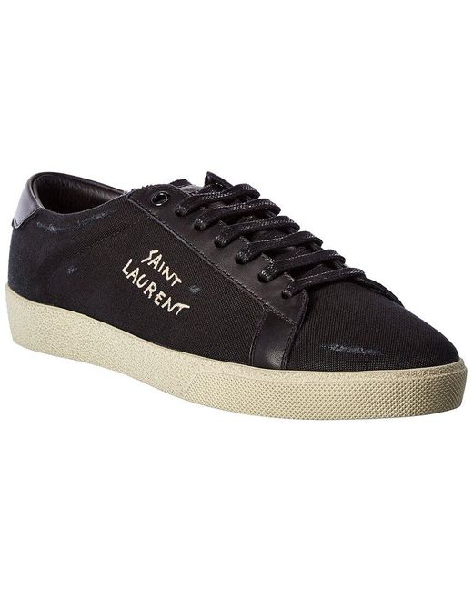 black and blue saint laurent sneakers