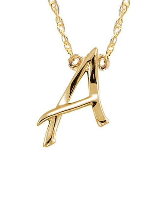 Jane Basch Metallic 14K Z Initial Necklace