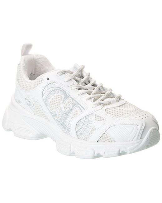 Dior White Chrono Leather & Mesh Sneaker