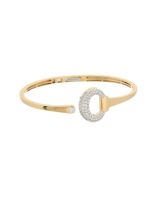 Maitre De Diamant White 14K 0.77 Ct. Tw. Lab-Grown Diamond Buckle Bangle Bracelet