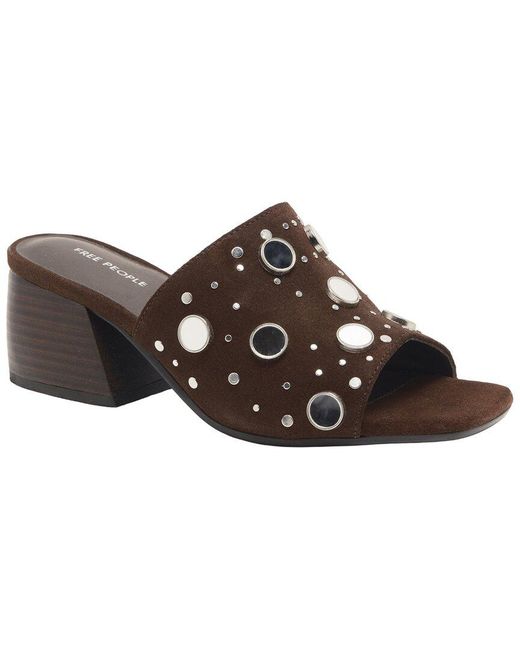 Free People Brown Mirage Leather Mule
