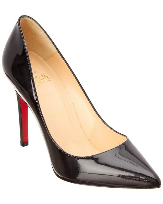 Christian Louboutin Leather Pigalle 100 Patent Calf in Black - Save 29% -  Lyst