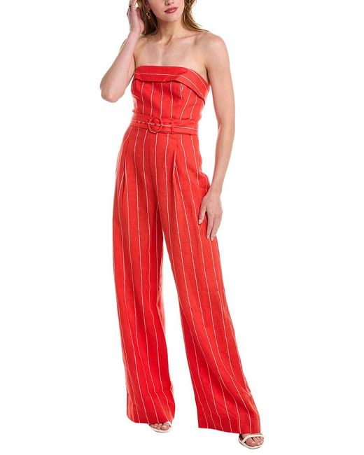 Strapless jumpsuit striped sale
