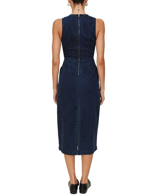 Bella Dahl Blue Zip Back Maxi Dress