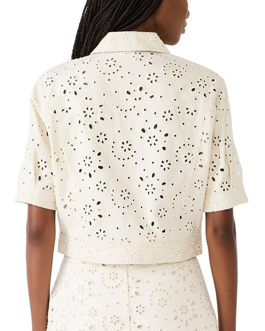 Steve Madden Natural Blu Eyelet Jacket