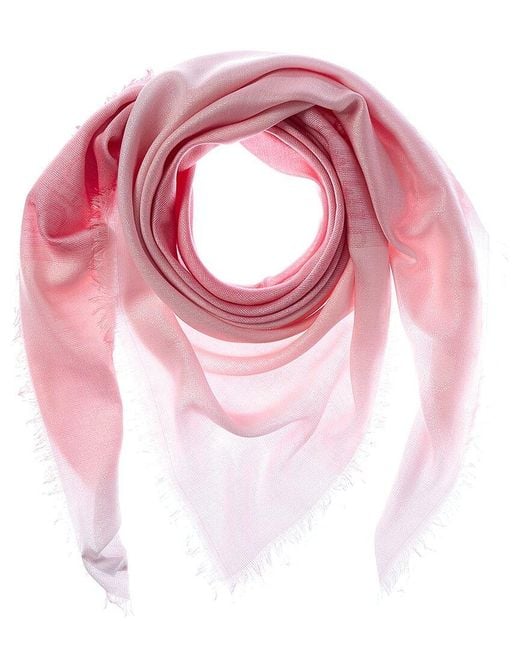 Jimmy Choo Pink Cotton-Blend Scarf