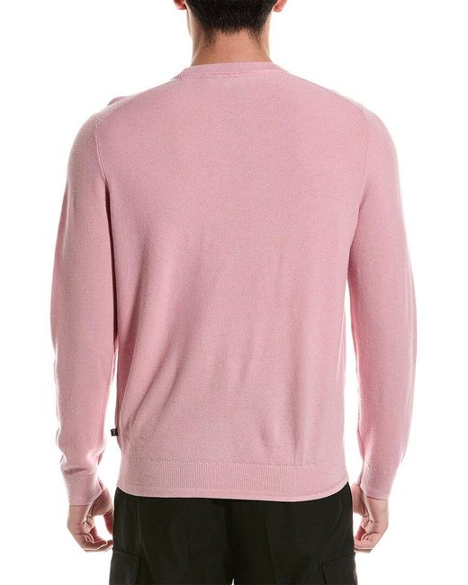 Ted Baker Pink Reson Regular Fit Wool-blend Crewneck Sweater for men
