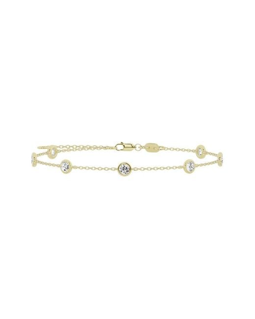 Lab Grown Diamonds White 14K 1.00 Ct. Tw. Lab-Grown Diamond Station Bracelet