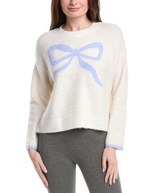Pj Salvage White English Rose Sweater
