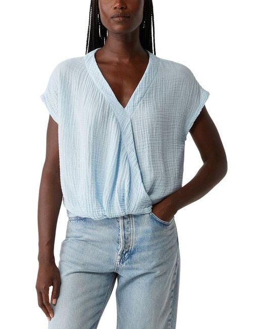 Michael Stars Blue Evie Relaxed Top