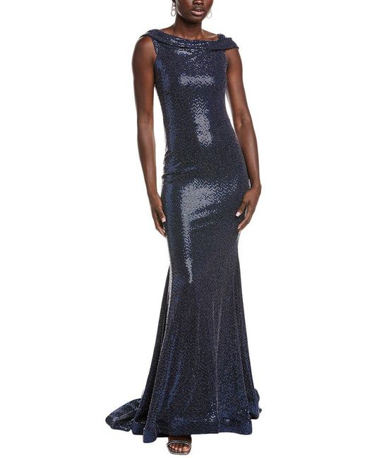 Issue New York Blue Sequin Gown