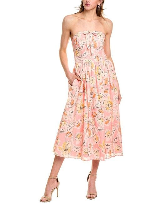 Hutch Pink Iris Midi Dress
