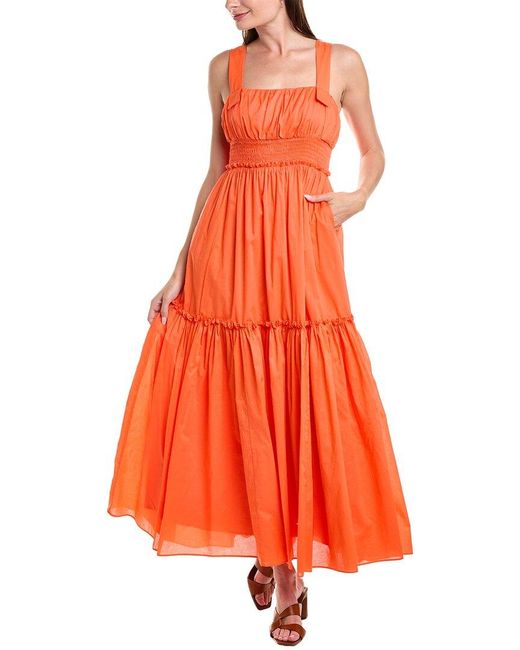 Taylor Orange Lawn Maxi Dress