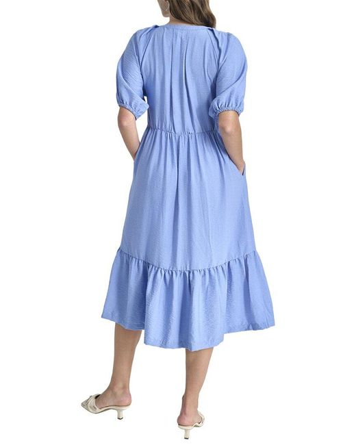 DKNY Blue Front-Pocket Dress
