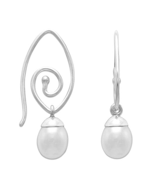 Samuel B. White Silver Pearl Drop Earrings