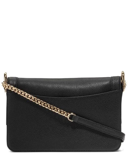 Cole Haan Black Daniella Chain Leather Shoulder Bag