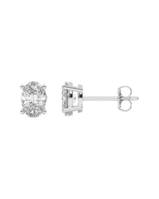 Lab Grown Diamonds Metallic 14K 1.00 Ct. Tw. Lab-Grown Diamond Earrings