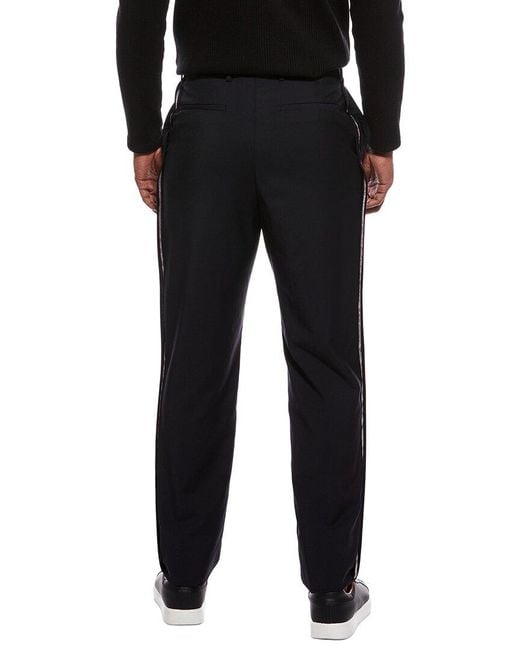 Valentino Black Wool & Mohair-Blend Trouser for men