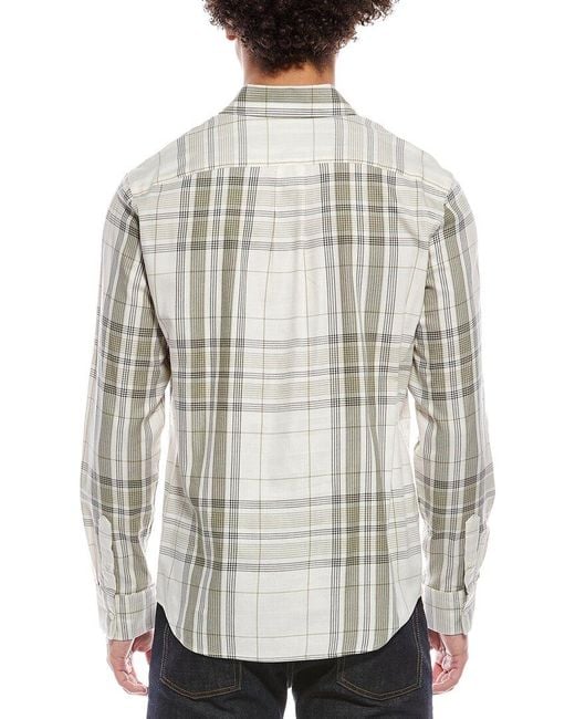 Vince Gray Plaid Shirt for men