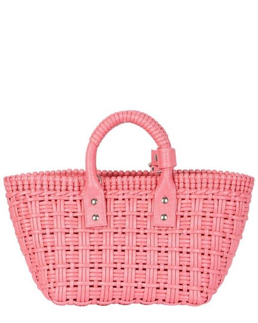 Balenciaga Pink Bistro Xs Basket Top Handle Bag