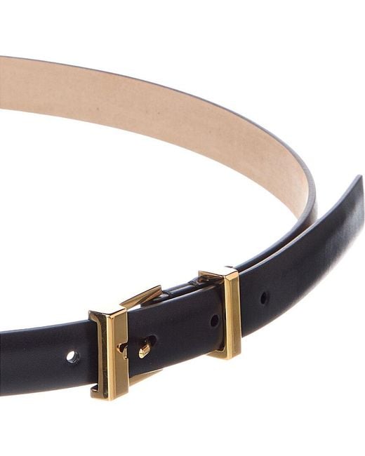 Khaite Black Manhattan Leather Belt