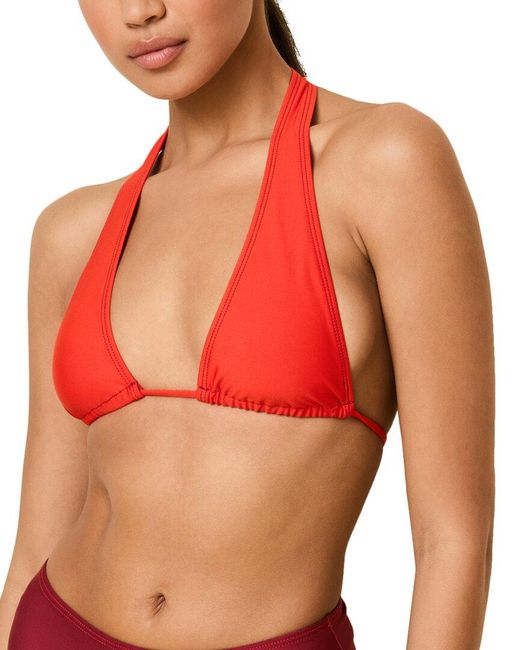 Solid & Striped Orange The Yasmeen Bikini Top
