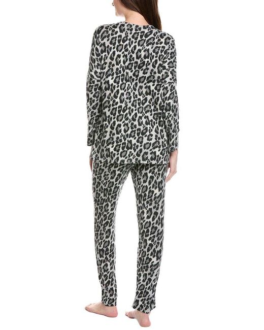 Natori Black 2Pc Ombre Print Pajama Set