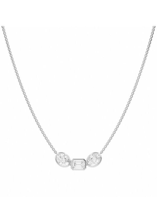 Lab Grown Diamonds Metallic 14K 3.50 Ct. Tw. Lab-Grown Diamond Necklace