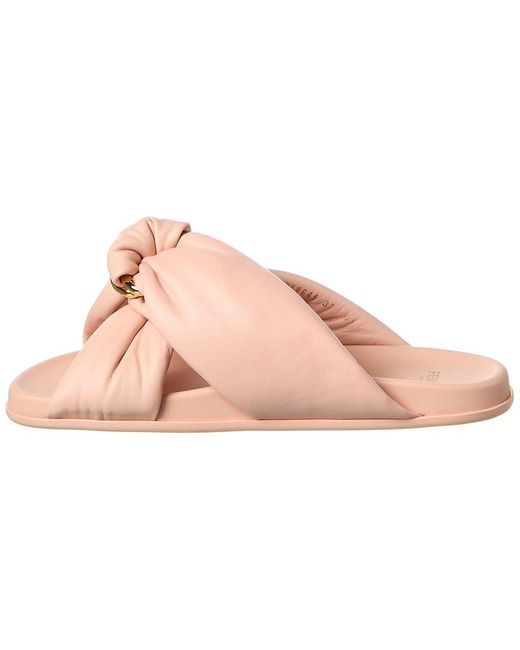 Fendi Pink Feel Leather Sandal
