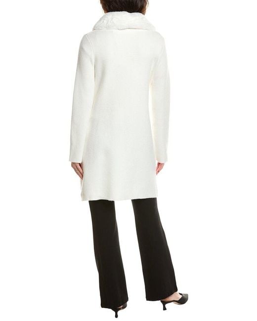 Tahari White Stitched Jacket