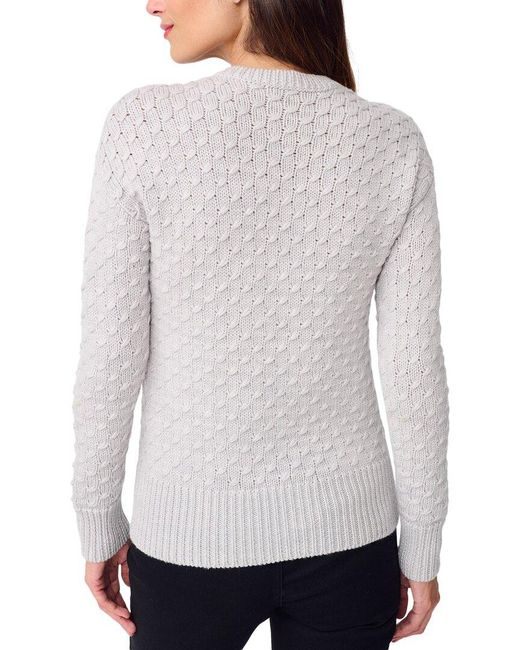 J.McLaughlin Gray Merino Wool Crew-Neck Sweater