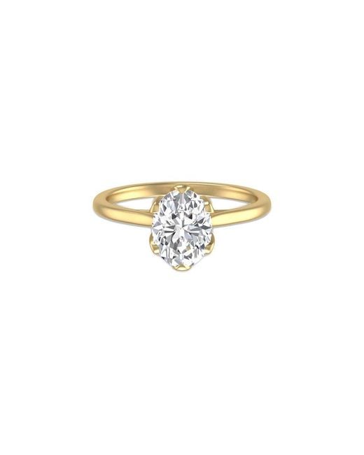 Lab Grown Diamonds White 14K 2.50 Ct. Tw. Lab-Grown Diamond Classic Lotus Ring