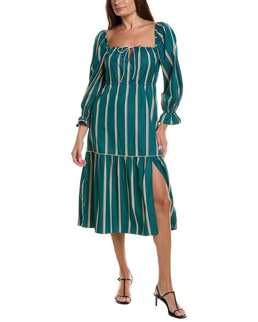 Garrie B Green Midi Dress