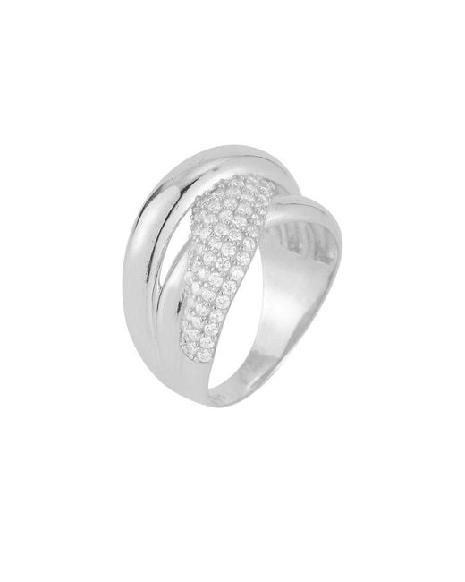 Sphera Milano White Plated Cz Ring