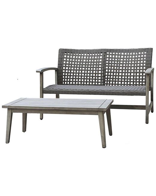 DUKAP Gray Monterosso 2Pc Sofa And Table Seating Set