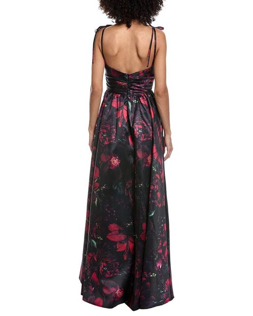 Rene Ruiz Purple Spaghetti Strap Gown