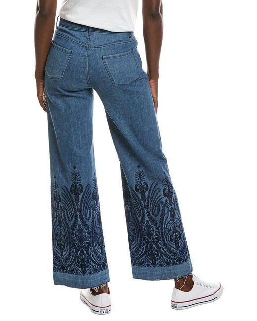 Kobi Halperin Blue Shira Print Denim Pant