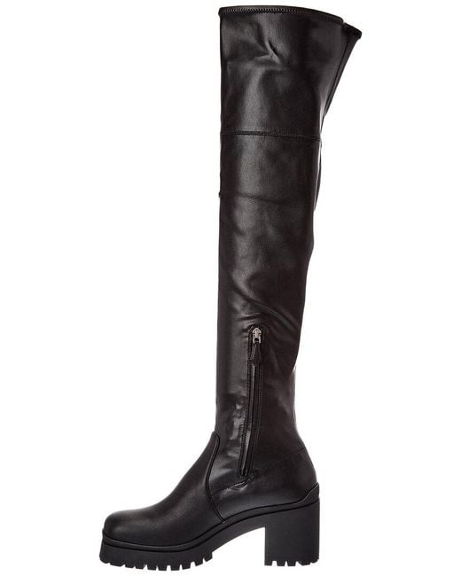 Miu Miu Black Logo Leather Ankle Boot