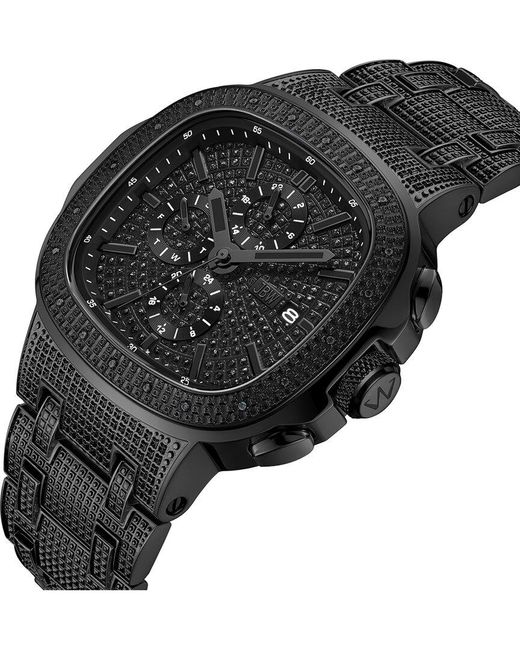 JBW Black Unisex Heist Diamond Watch