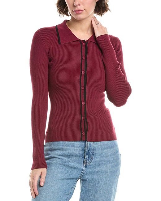 Brook + Lynn Red Cardigan