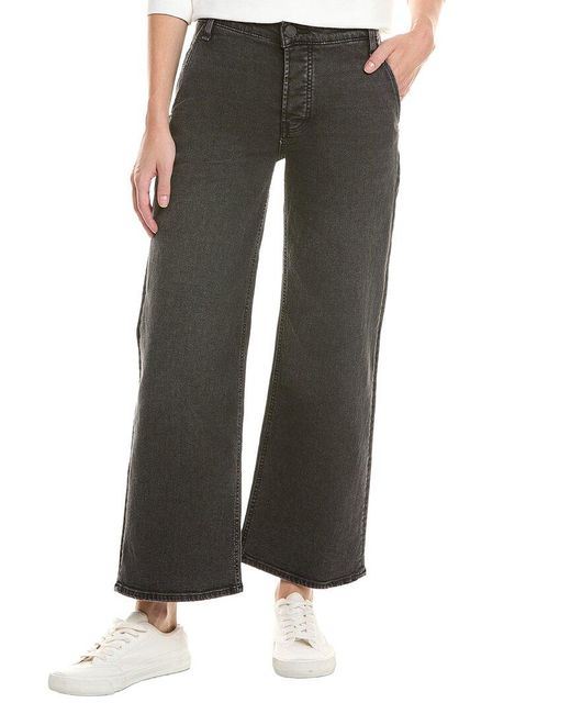 Hudson Jeans Women's Black Rosie High-Rise Smokey Trouser Wide Leg - Main Image