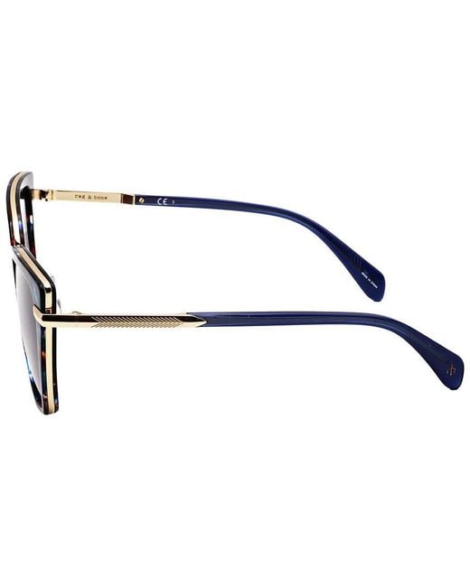 Rag & Bone Blue Rnb1057 56Mm Sunglasses