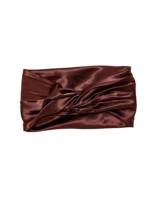 Eugenia Kim Brown Malia Satin Turban Headband