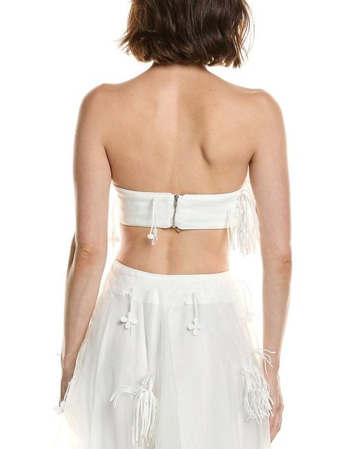 Bardot White Marcelle Crop Top