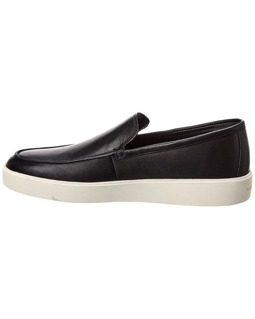 Vince Black Taro Leather Slip-On for men