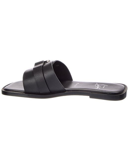 Christian Louboutin Black Logo Leather Flat